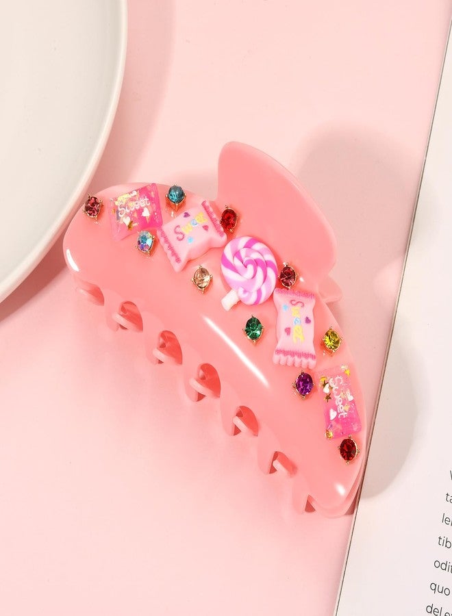 فالين مشبك شعر على شكل حلوى من PHALIN للنساء والفتيات، مشابك شعر على شكل عصا حلوى لعيد الميلاد، إكسسوارات مصاصة للهالوين، زي أرض الحلوى للنساء، هدايا الحفلات (النمط B) - Image 4